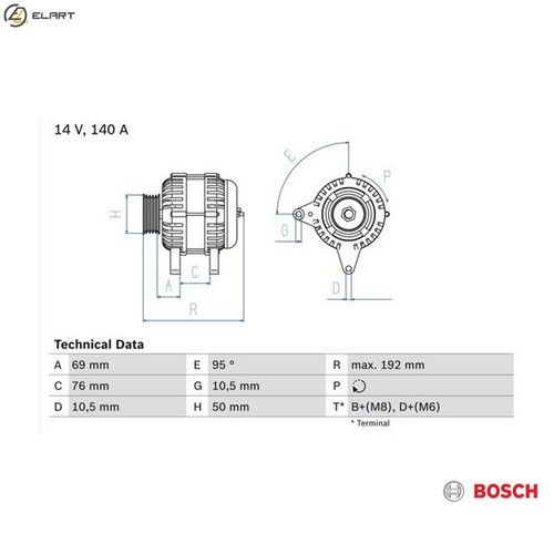 Alternator 986 039 - 0,